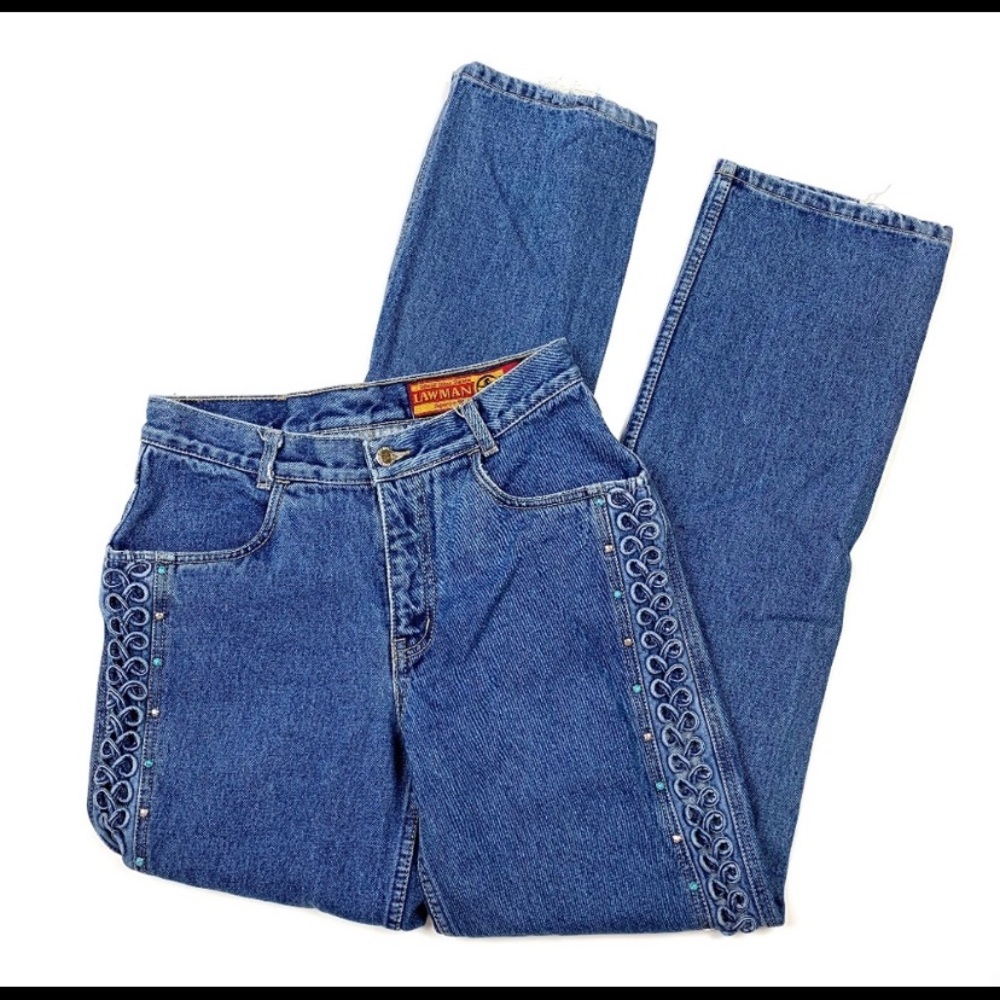 Vtg 90s Lawman Western High Waist Denim Jeans